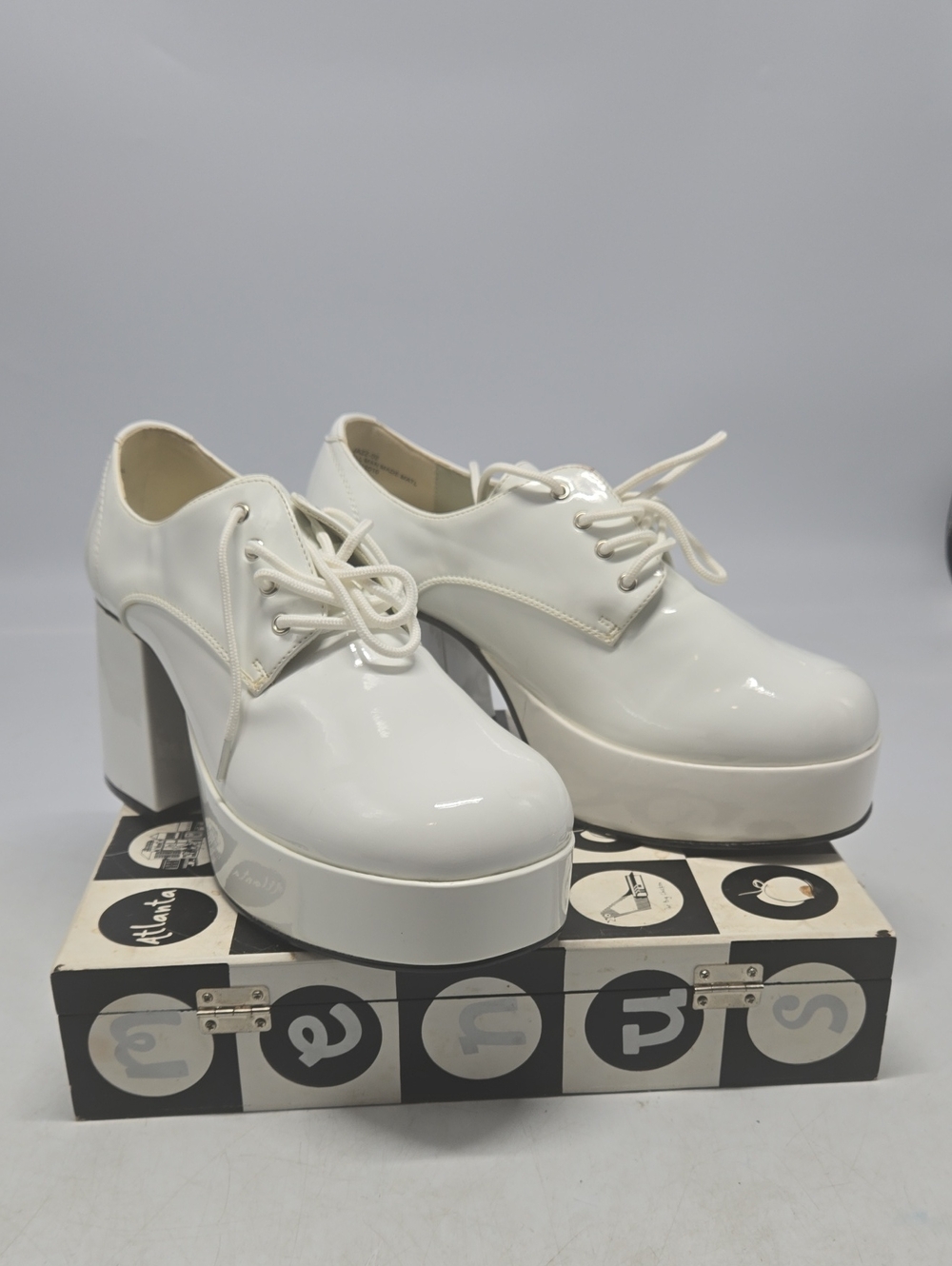 Funtasma Jazz-02 Men's Disco Shoe White Faux Leather S